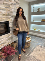 Mocha Lace Trim Sweatshirt Chelsea